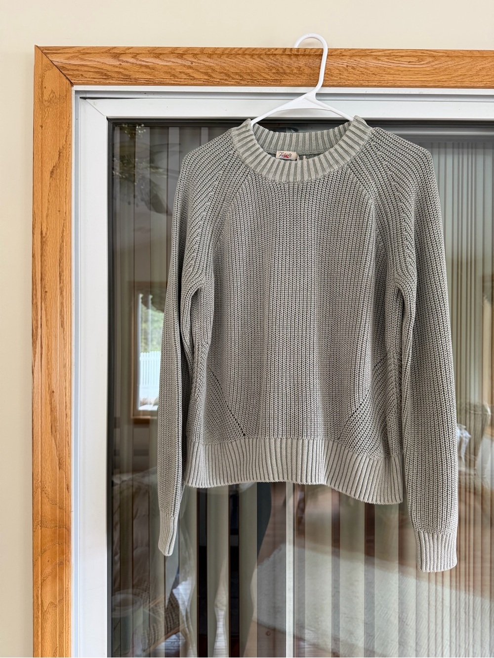 NWT Faherty Sunwashed Fisherman Crew Sweater, Green Shadow